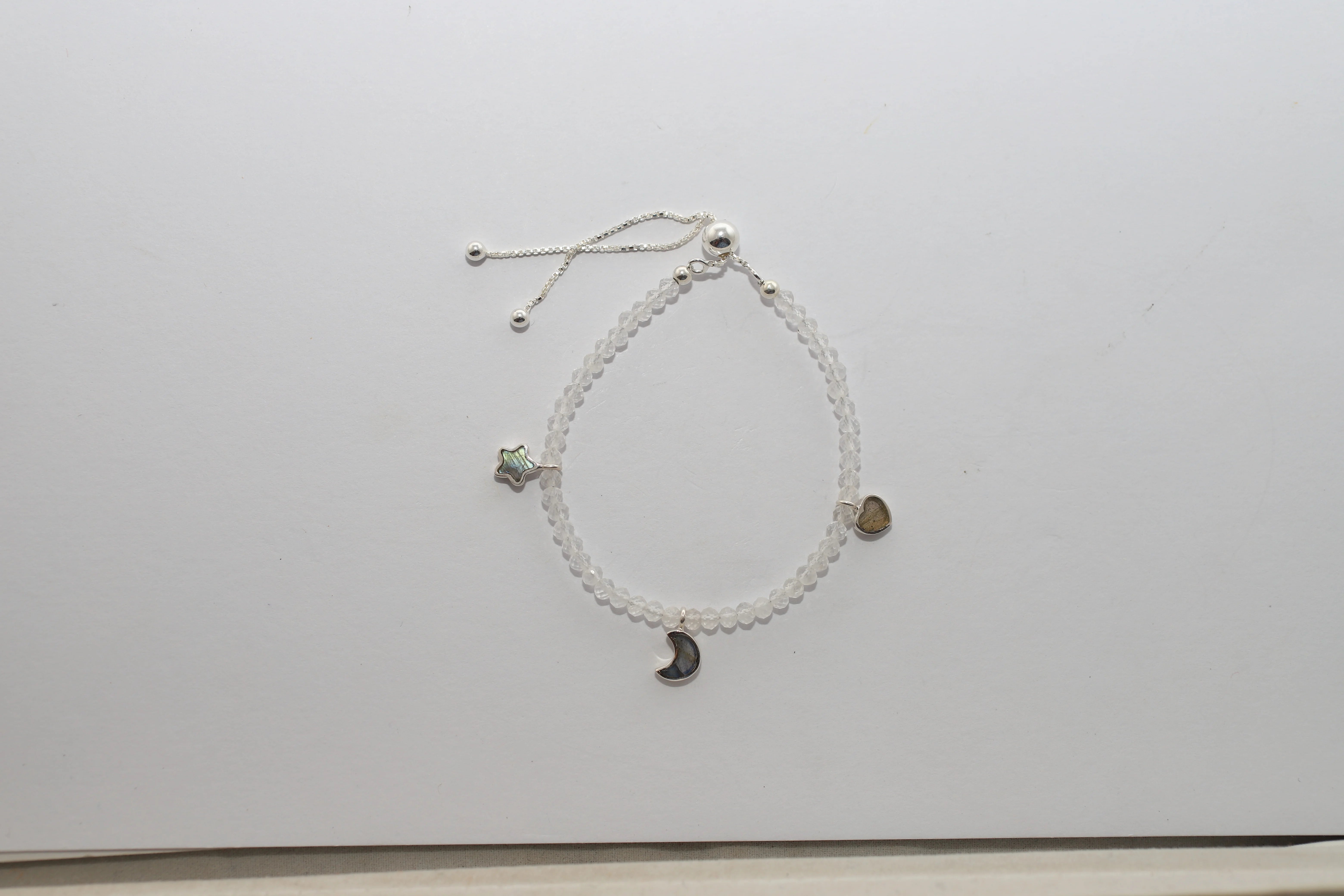 crystal quartz cut bracelet