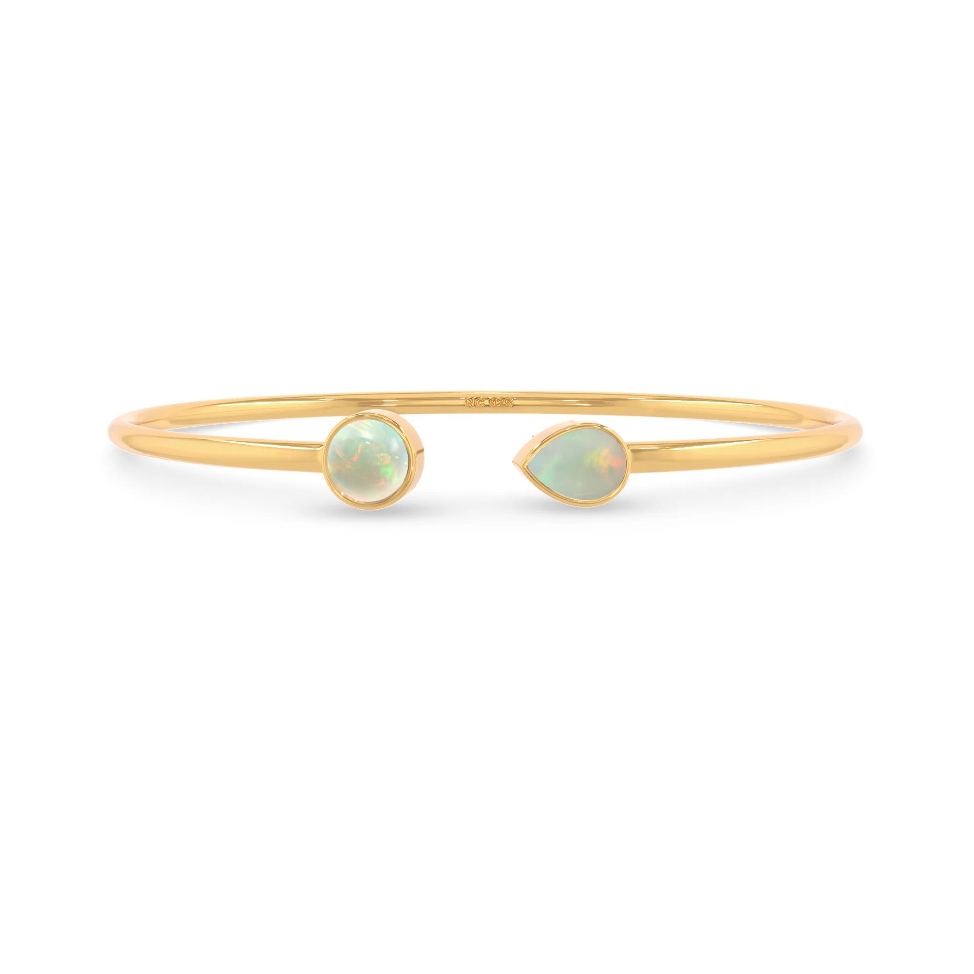 ethiopian opal cab bracelet