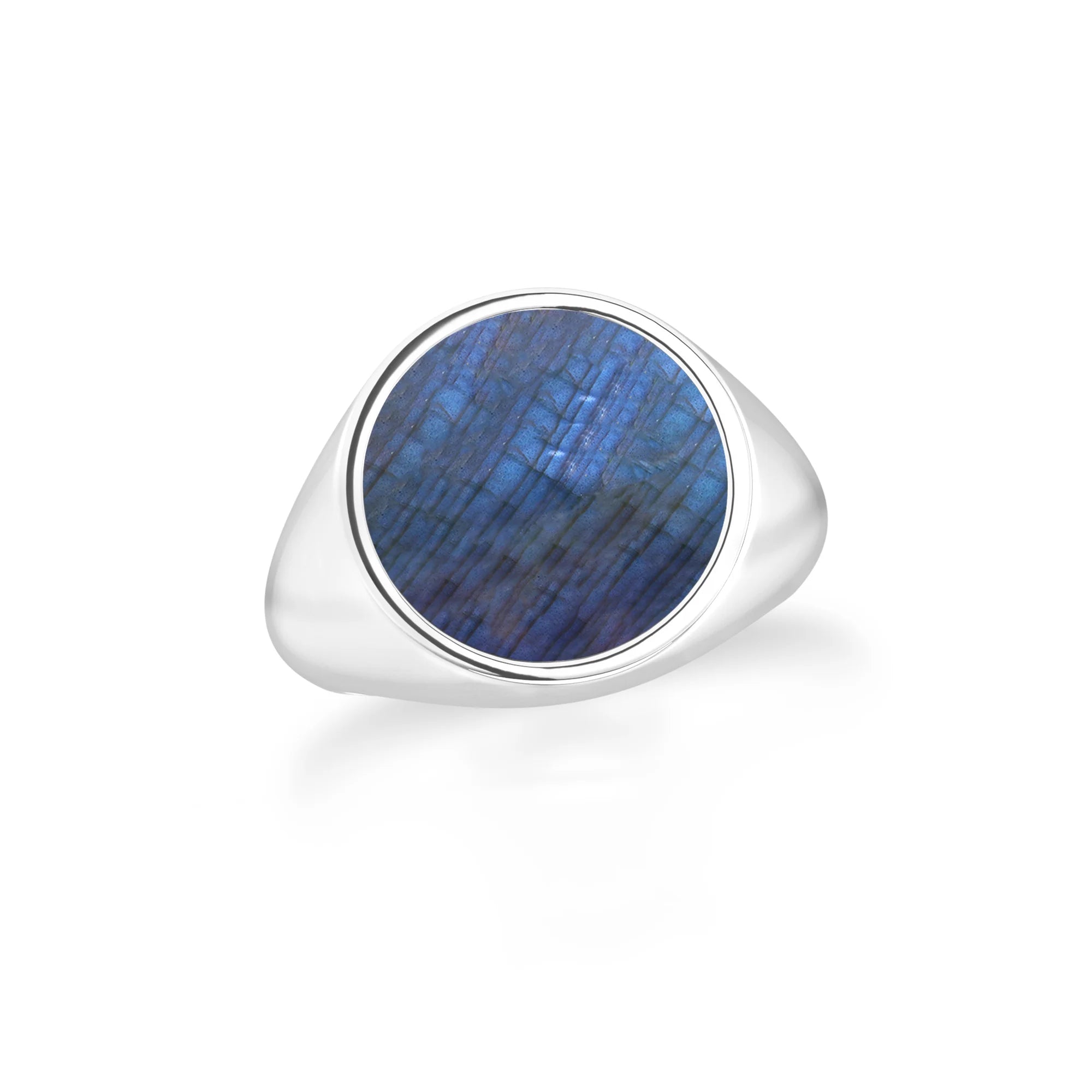 labradorite mens bezel-set ring