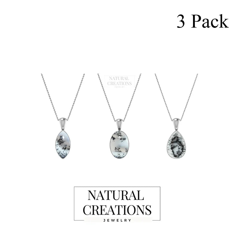 dendritic opal pendant