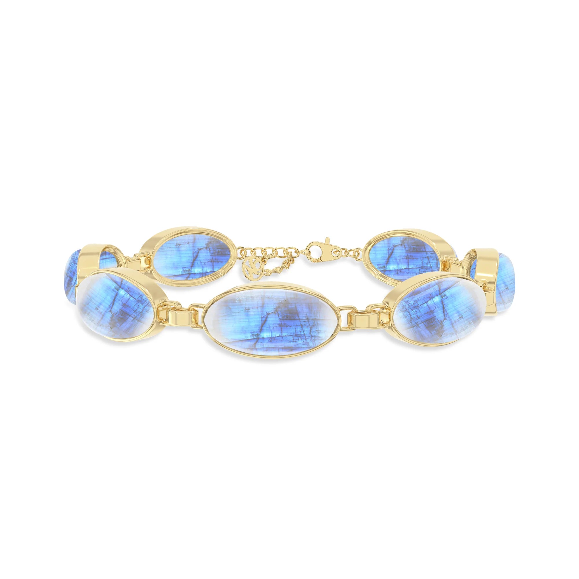 rainbow moonstone chain bracelet