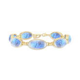 rainbow moonstone chain bracelet