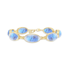 rainbow moonstone chain bracelet