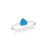 turquoise stackable bezel-set ring
