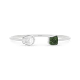 moldavite herkimer twister bracelet