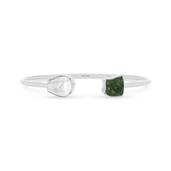 moldavite herkimer twister bracelet