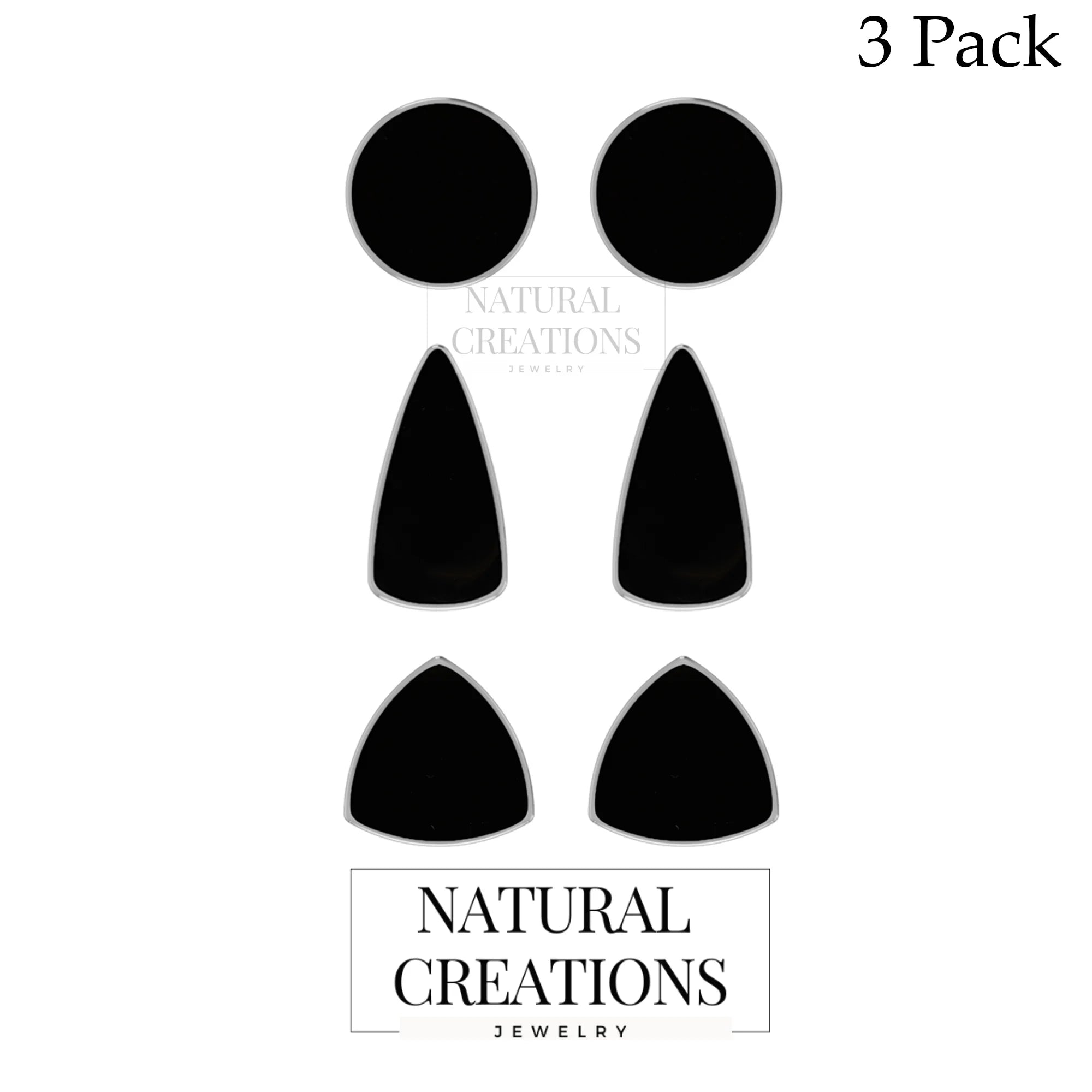 black onyx cab earrings