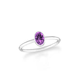 amethyst stackable bezel-set ring