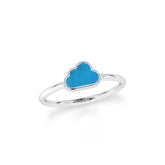 turquoise stackable bezel-set ring