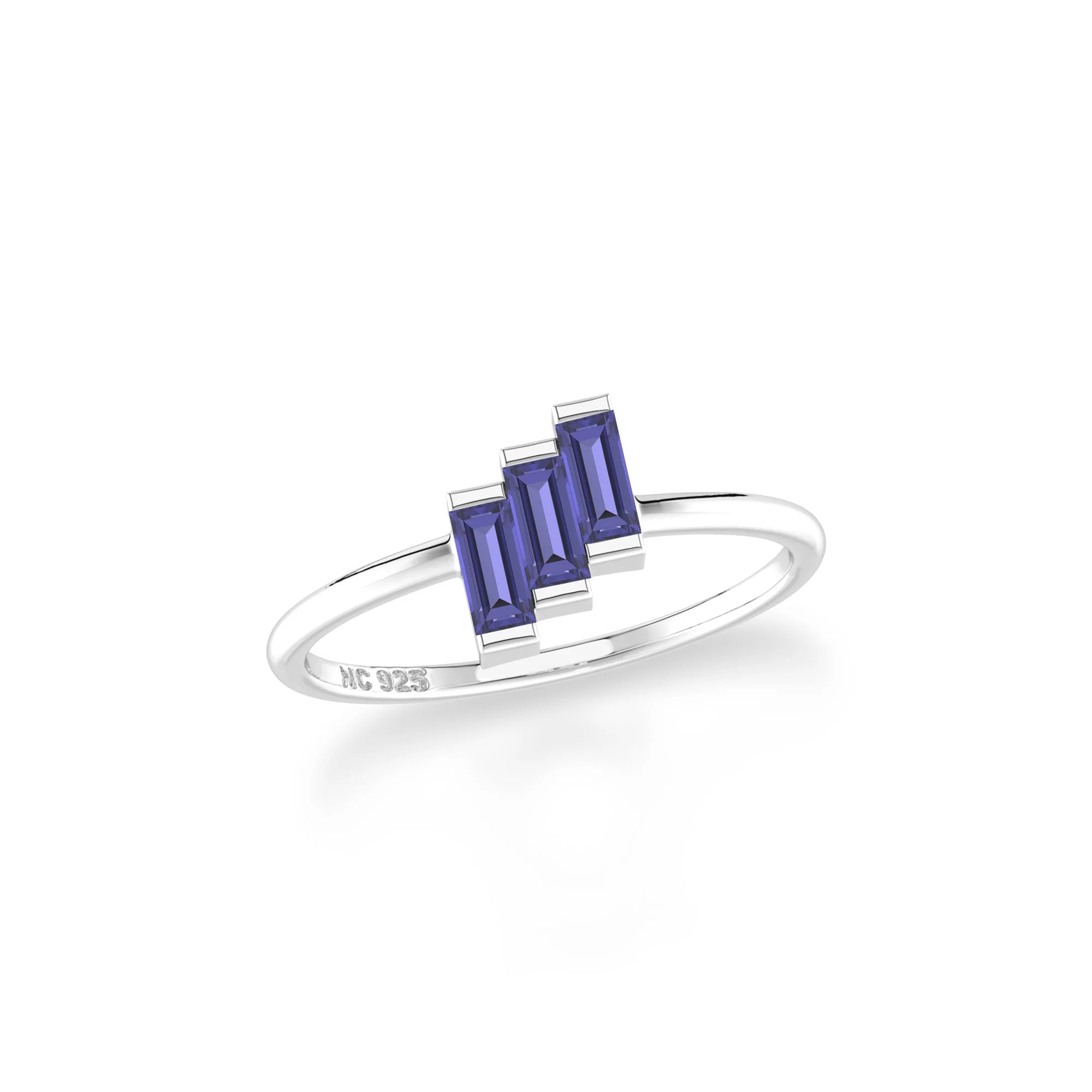 iolite stackable prong-set ring