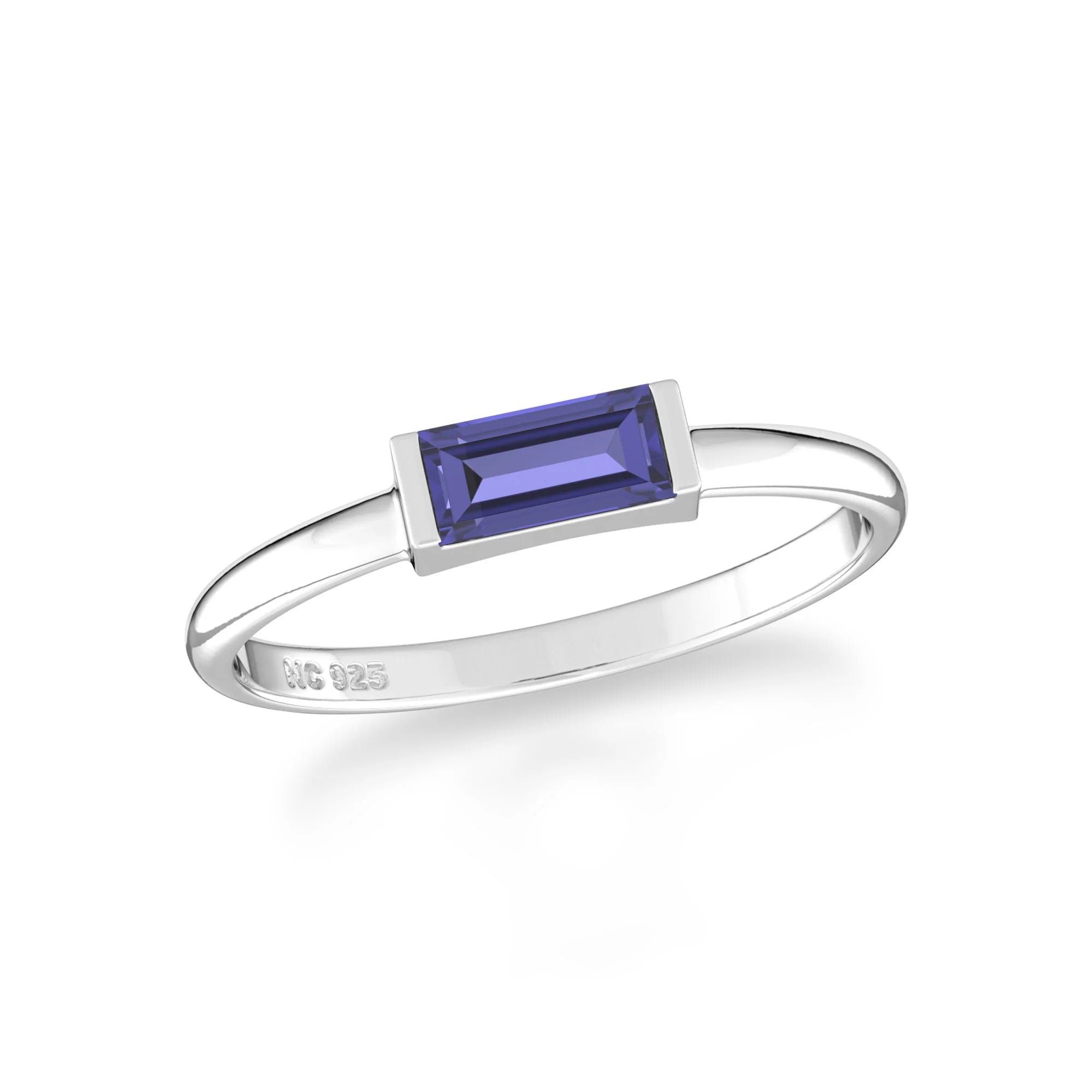 iolite bezel-set ring