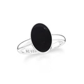 shungite bezel-set ring
