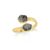 meteorite bezel-set ring
