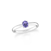 tanzanite stackable prong-set ring