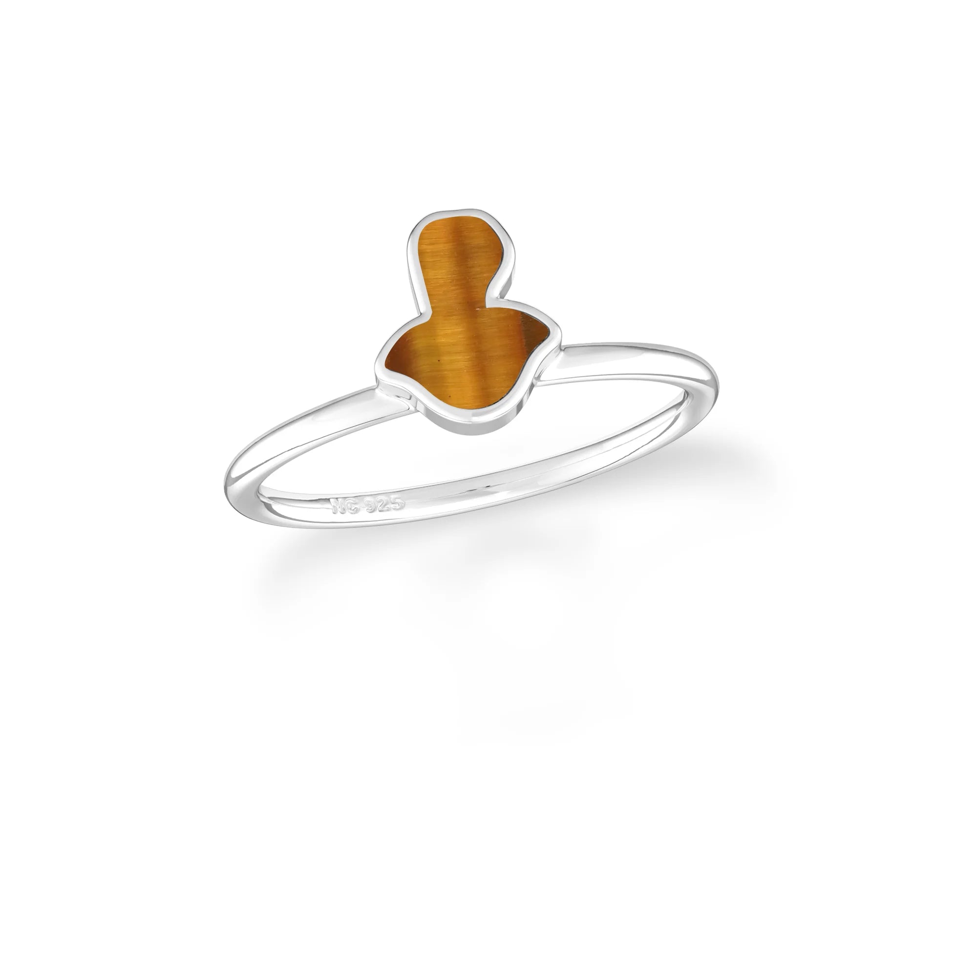 tiger eye bezel-set ring