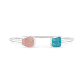 rose quartz paraiba apatite twister bracelet