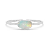 Natural Rough Ethiopian Opal Twister Bracelets for Women in Sterling Silver