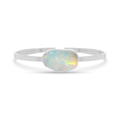 Natural Rough Ethiopian Opal Twister Bracelets for Women in Sterling Silver