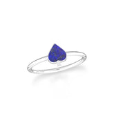 lapis lazuli stackable bezel-set ring