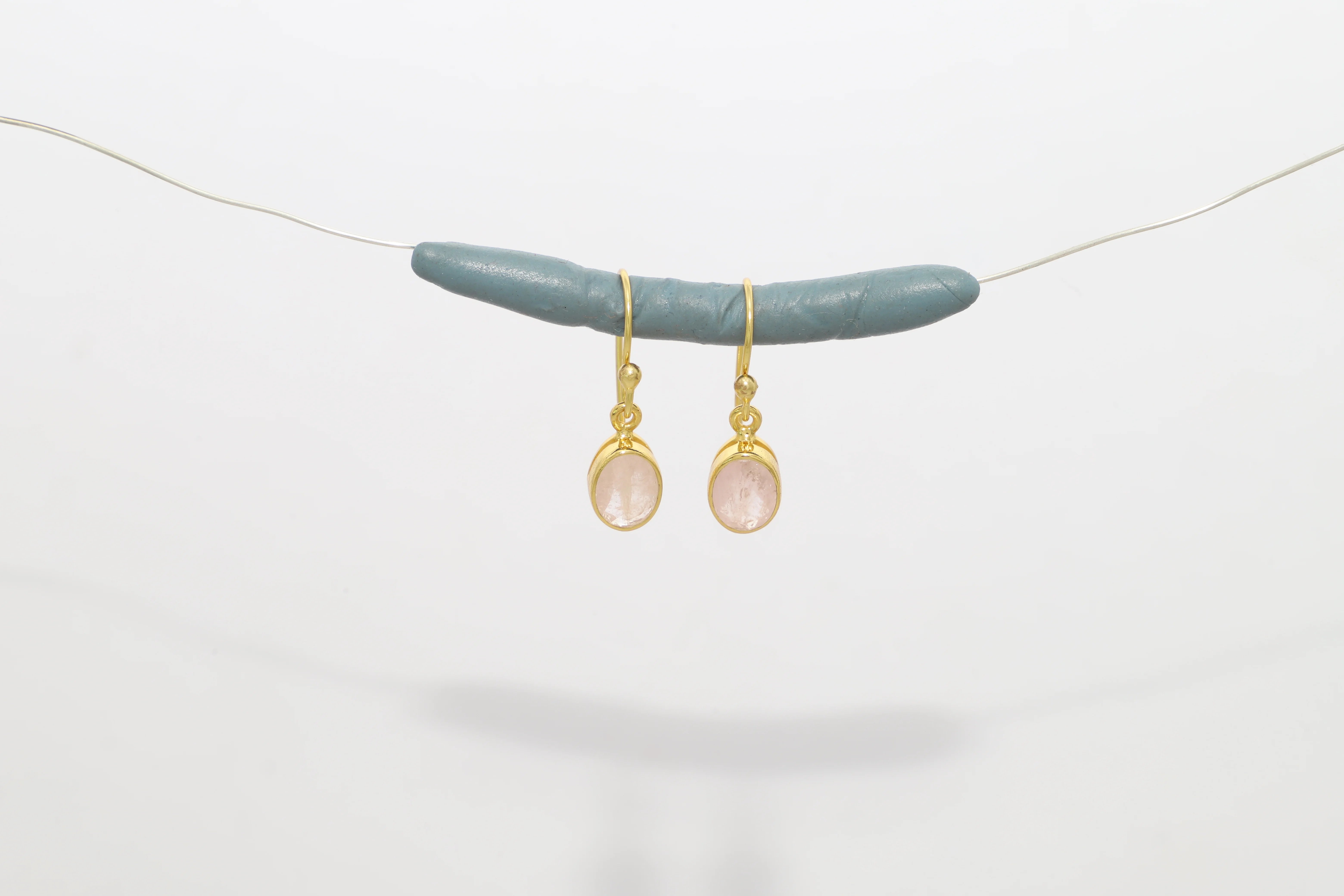 morganite cut earrings