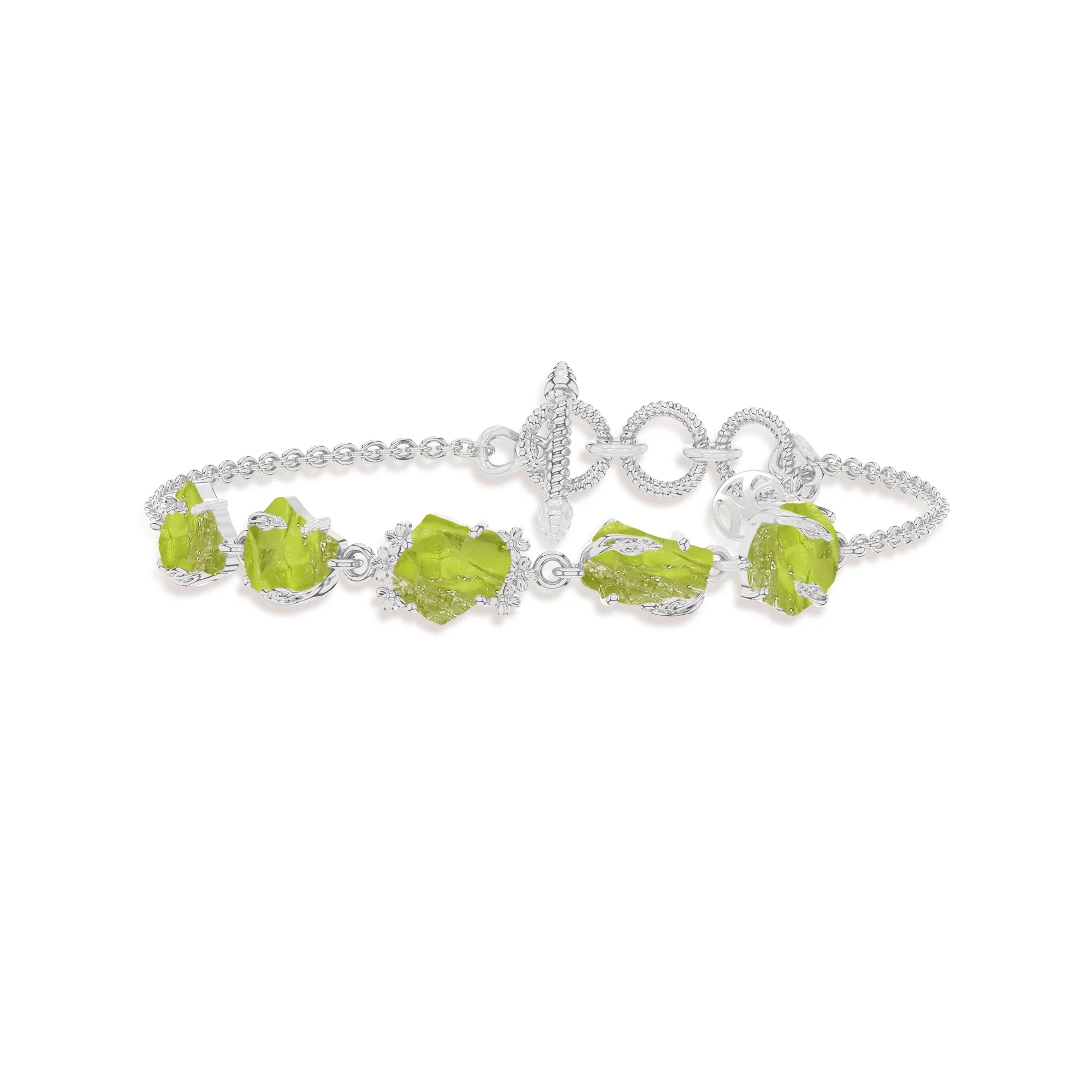 peridot rough bracelet