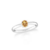 citrine stackable prong-set ring