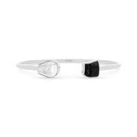 herkimer with black tourmaline twister bracelet