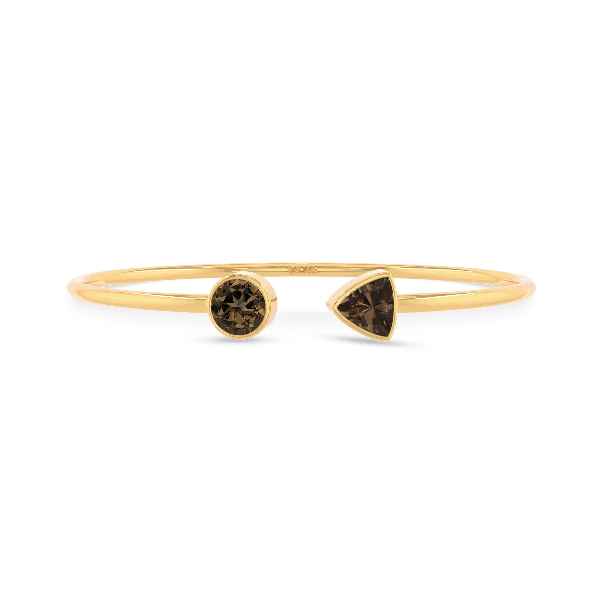smoky quartz cut bracelet