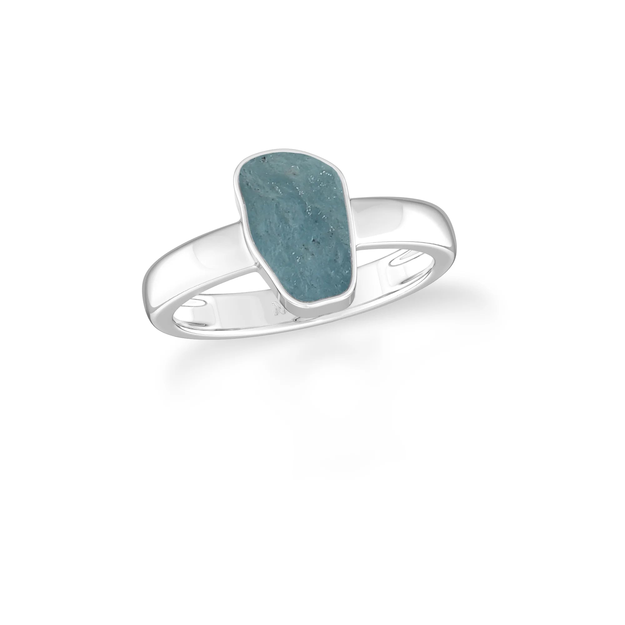 aquamarine bezel-set ring