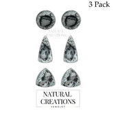 dendritic opal cab earrings