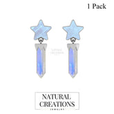 rainbow moonstone slice earrings