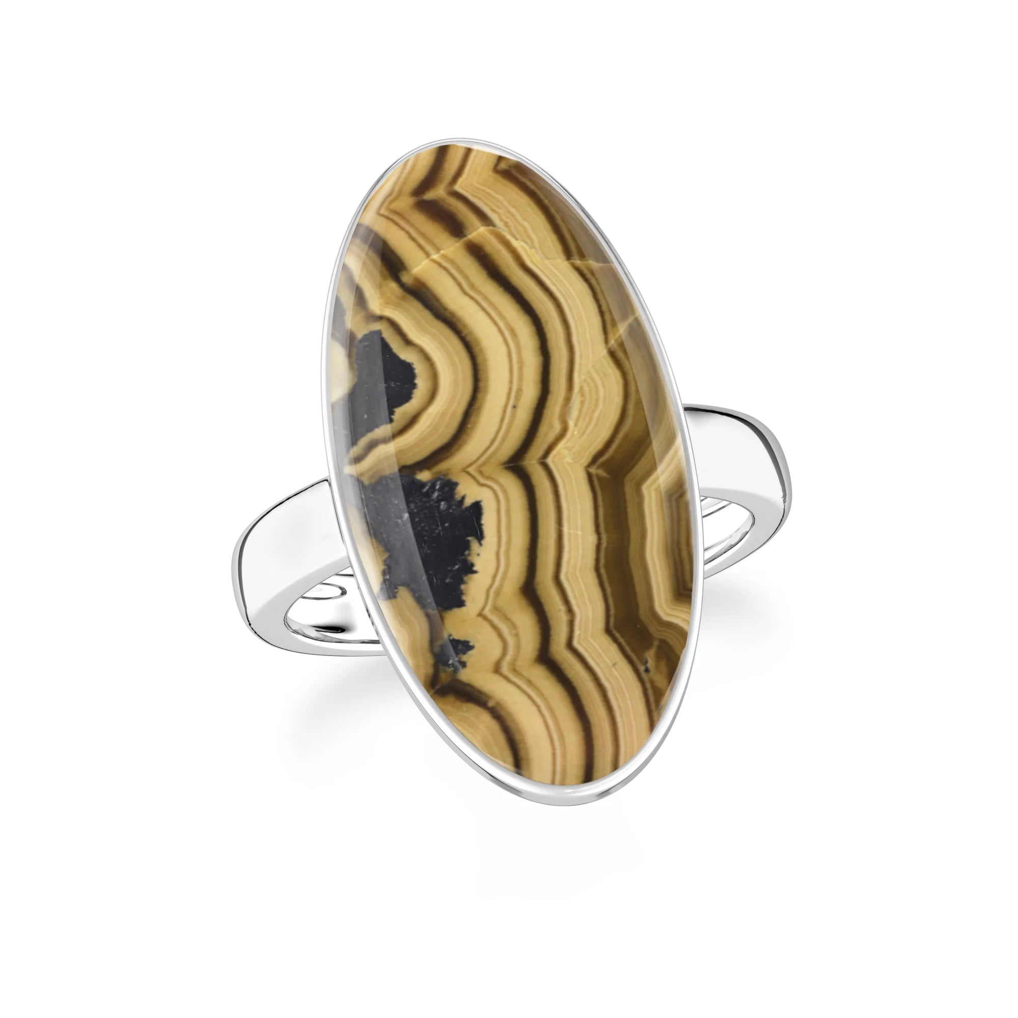 schalenblende bezel-set ring