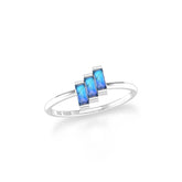labradorite stackable prong-set ring