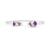 chevron amethyst cab bracelet