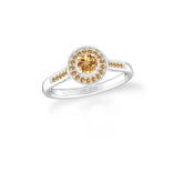citrine prong-set ring