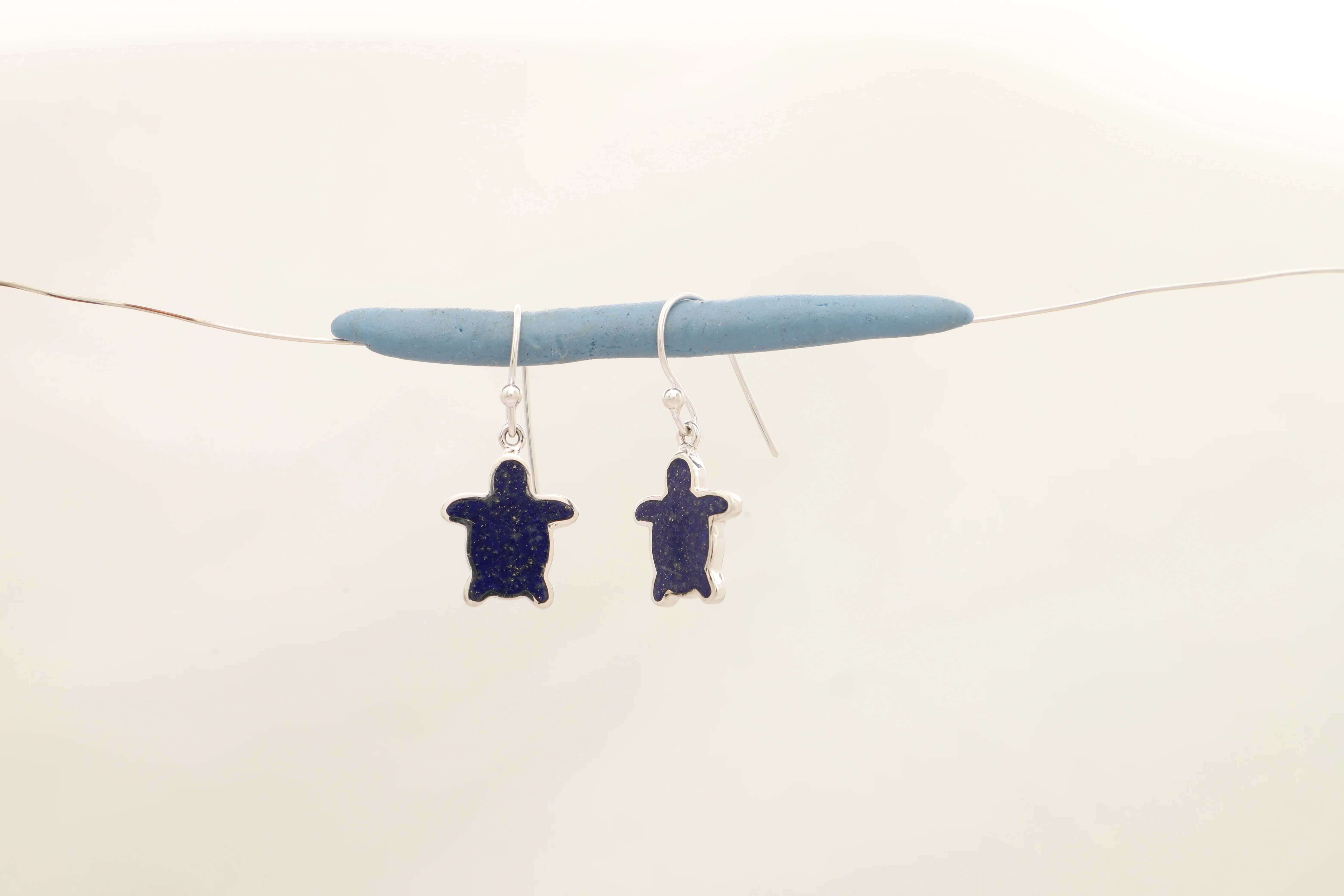 lapis lazuli slice earrings