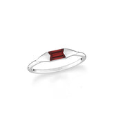garnet bezel-set ring