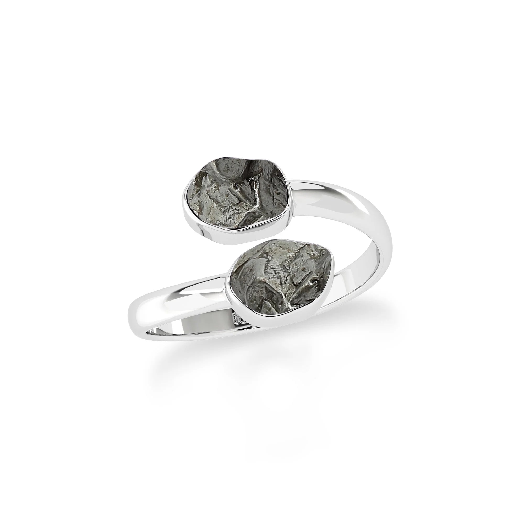 meteorite bezel-set ring