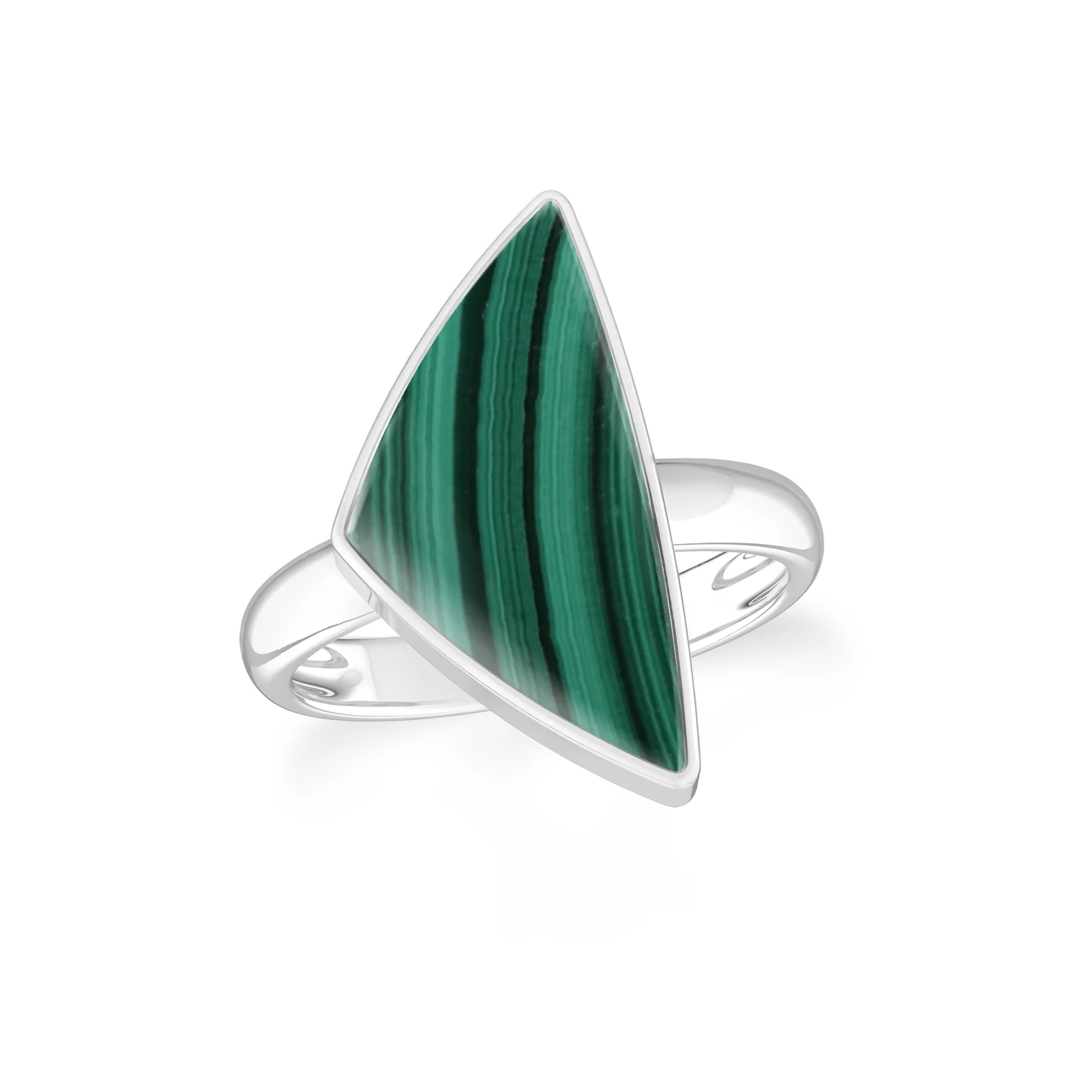 malachite bezel-set ring