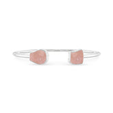 rose quartz twister bracelet
