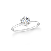 moissanite prong-set ring