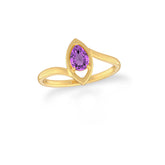 amethyst prong-set ring