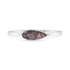 black fossil coral rough bracelet