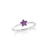 amethyst stackable bezel-set ring