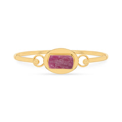 ruby rough bracelet