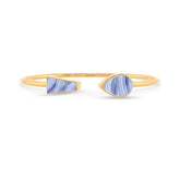 blue lace agate cab bracelet