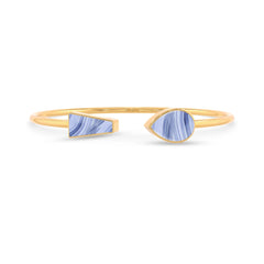 blue lace agate cab bracelet