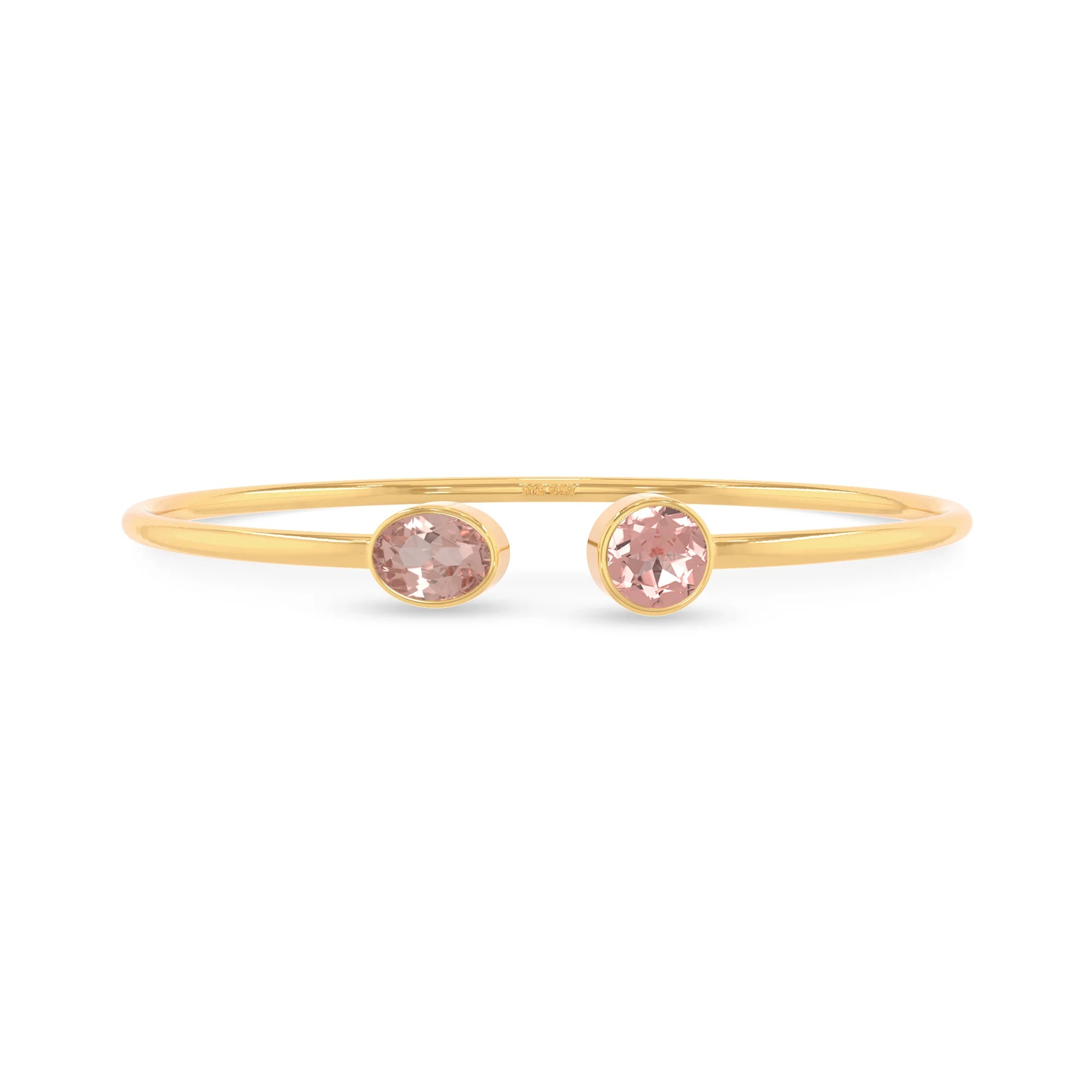 morganite cut bracelet