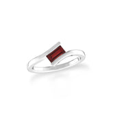 garnet bezel-set ring