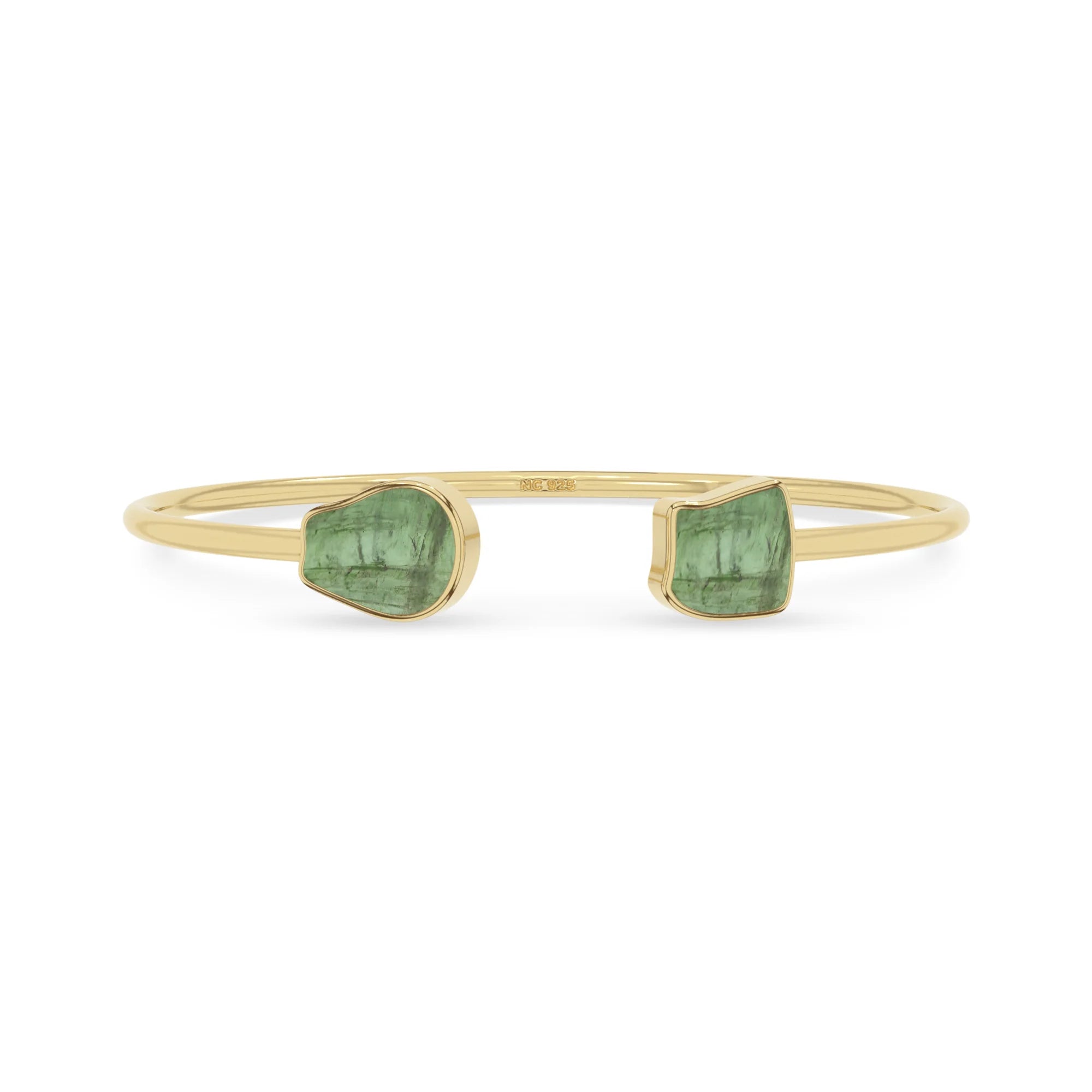 green tourmaline twister bracelet